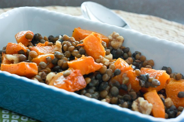 Lentils with Butternut Squash and Walnuts