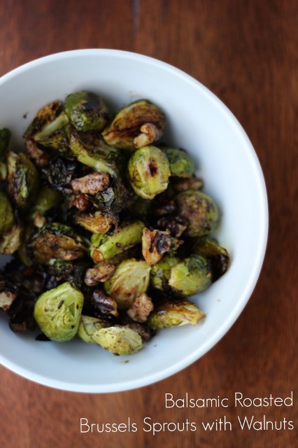 Balsamic Walnut Brussels Sprouts