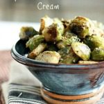 Roasted Brussels Sprouts with Avocado Cream