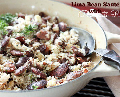 Lima Bean Saute with Basmati Rice
