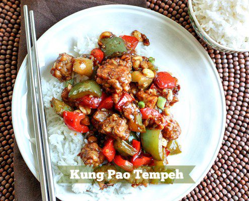 Kung Pao Tempeh -- awesome veggie dinner when you're craving Chinese food!