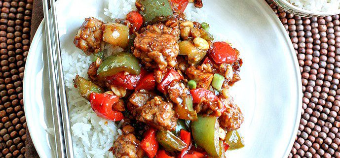 Kung Pao Tempeh -- awesome veggie dinner when you're craving Chinese food!