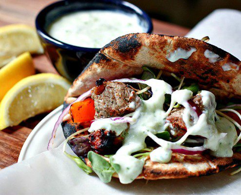 lamb pita sandwich
