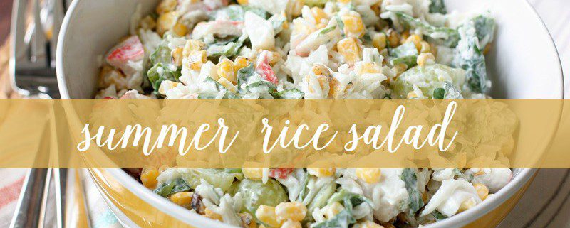 Easy to make and delicious to eat this rice salad is the perfect summertime meal! Light, refreshing and super versatile! #salad #cleaneating @danielleomar