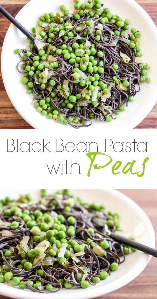 Black bean pasta with beans -- a delicious healthy weeknight dinner. Vegan and gluten free!