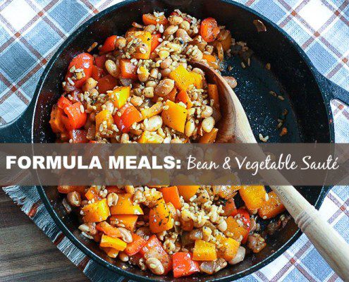 Whip up a tasty, vegetarian meal that everyone will love! In minutes you can have a simple lunch or a quick weeknight meal - no recipe required! Bean vegetable saute. Get the Formula recipe! @danielleomar