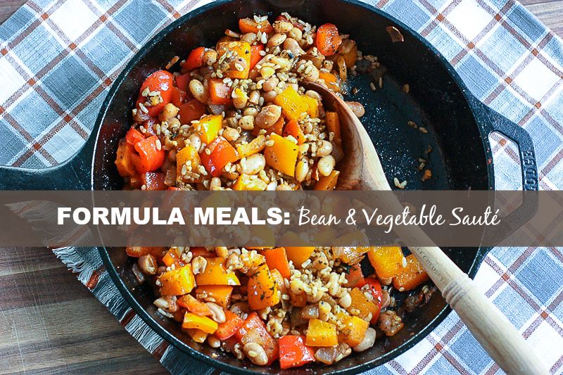 Whip up a tasty, vegetarian meal that everyone will love! In minutes you can have a simple lunch or a quick weeknight meal - no recipe required! Bean vegetable saute. Get the Formula recipe! @danielleomar