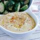 Harissa Hummus Dip with roasted Brussels Sprouts