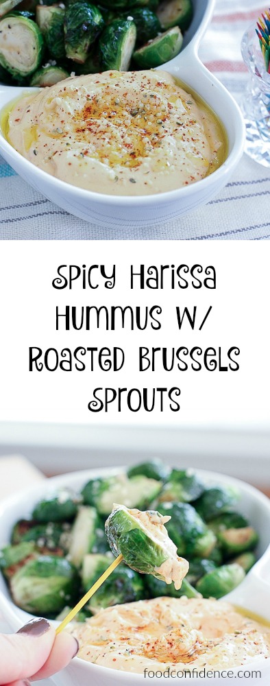 Spicy Harissa Hummus dip -- perfect tailgaiting recipe!