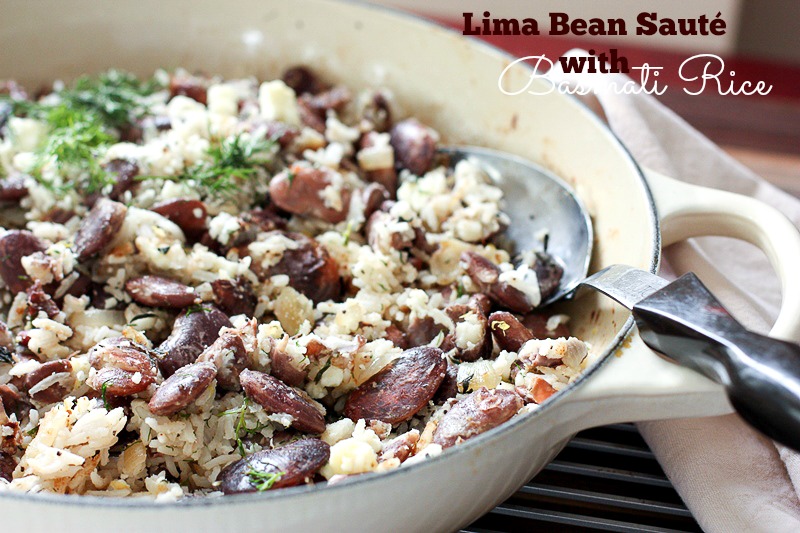 Christmas Lima beans and basmati rice with dill...my newest comfort food!