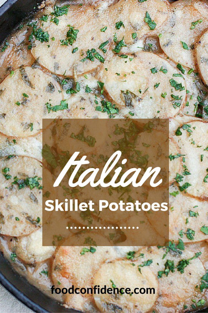 Italian Skillet Potatoes are a healthy alternative to scalloped potatoes, but just as delicious!