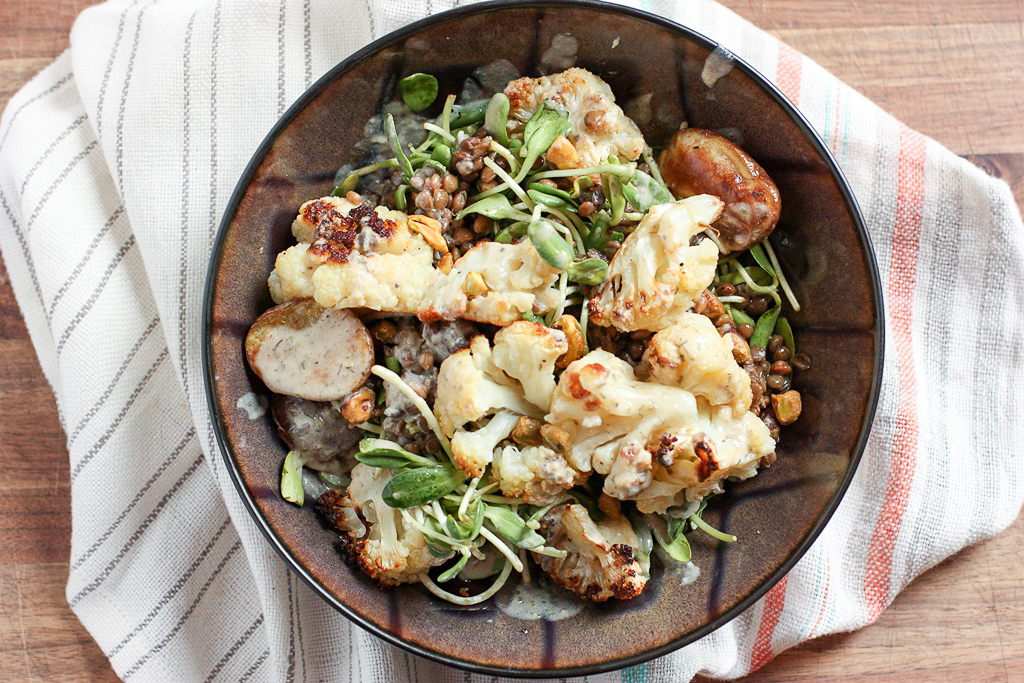 Roasted Cauliflower and Potato Salad