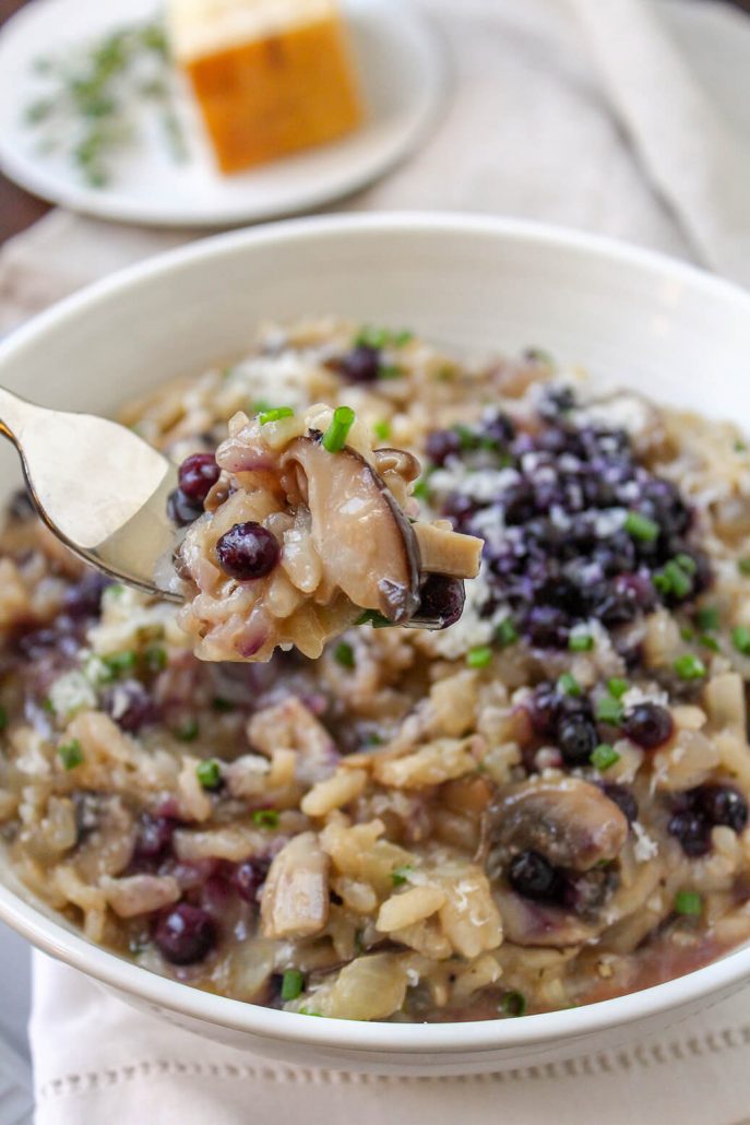 Wild Blueberry & Wild Mushroom Risotto